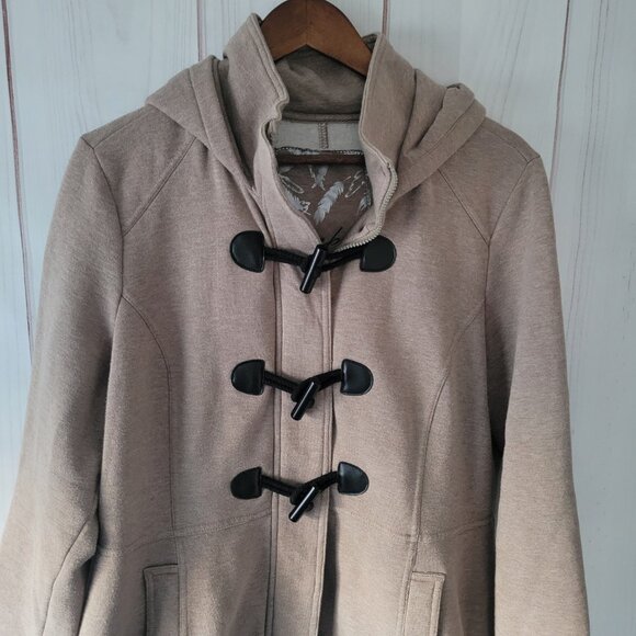 Sebby Toggle/Zip/Button Front Jacket, Women’s XL, Tan, Tailored Fit EUC - Picture 2 of 7